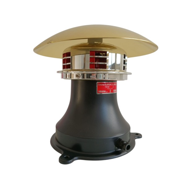 Siren 42113 supercelerest acoustic warning device 110vac/dc bk